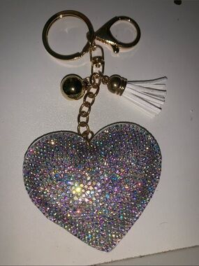 Aurora borealis Heart purse/bag charm Keychain